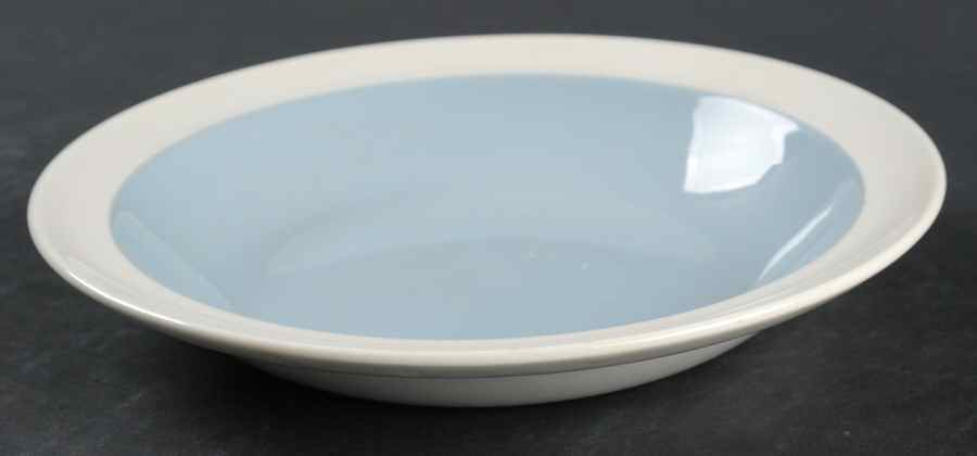 Summer Sky Blue and White (Barlaston Shape) Rim Soup Bowl by Wedgwood-1