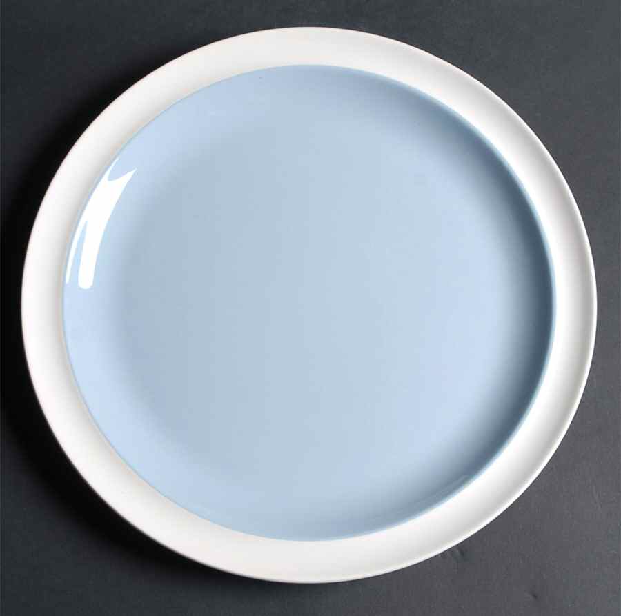 Summer Sky Blue and White (Barlaston Shape) 13" Chop Plate (Round Platter) by Wedgwood-1