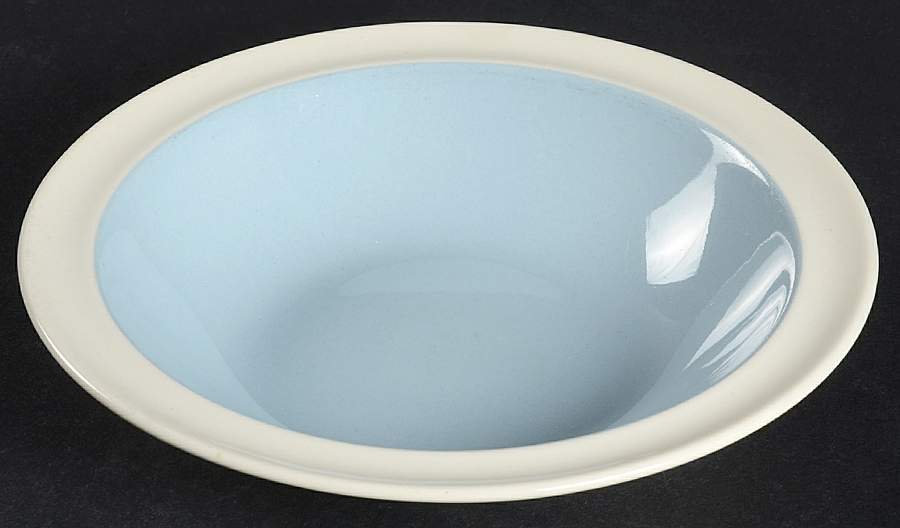 Summer Sky Blue and White (Barlaston Shape) Rim Fruit/Dessert (Sauce) Bowl by Wedgwood-1