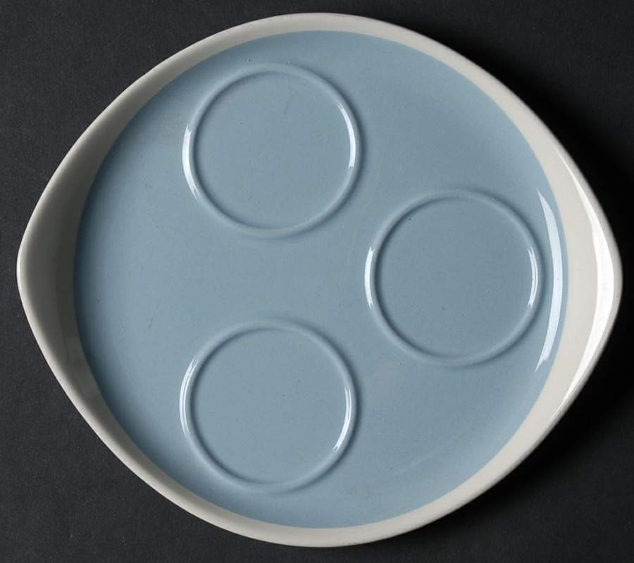 Summer Sky Blue and White (Barlaston Shape) Tray for Salt/Pepper/Mustard Set by Wedgwood-1