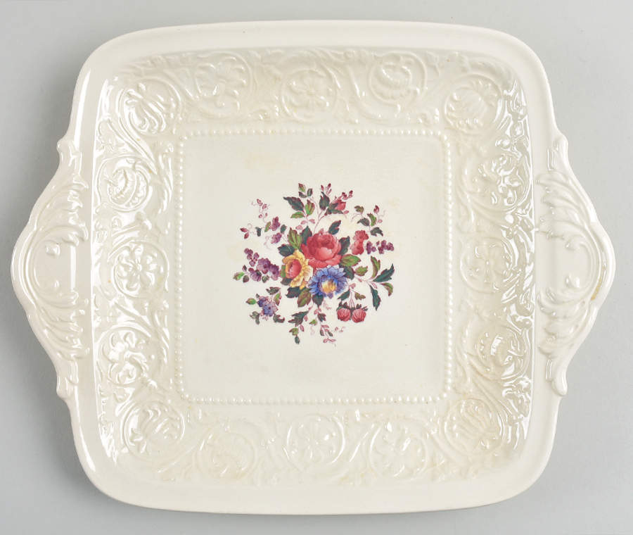 Swansea Square Cake Plate by Wedgwood-1