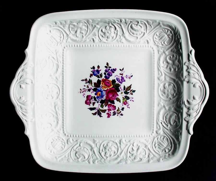 Swansea Square Handled Cake Plate by Wedgwood-1