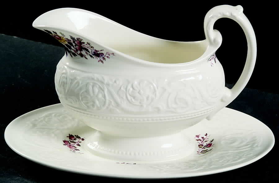 Swansea Gravy Boat with Attached Underplate by Wedgwood-1