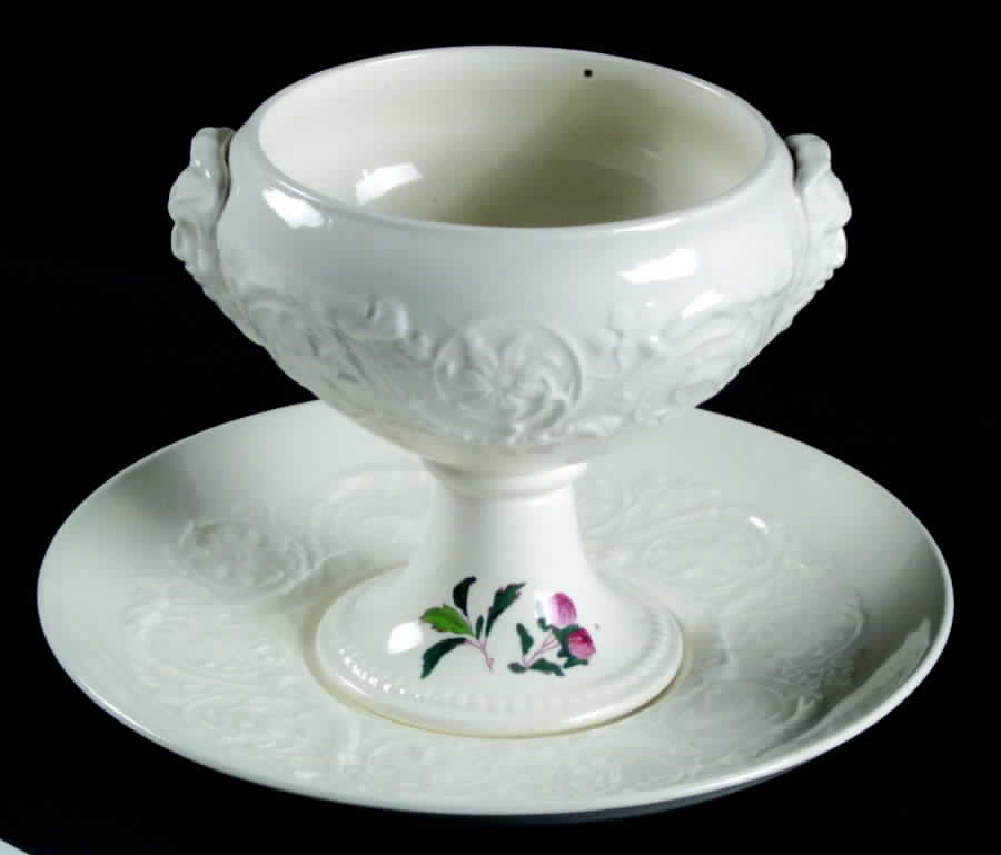 Swansea China Sherbet with Underplate by Wedgwood-1