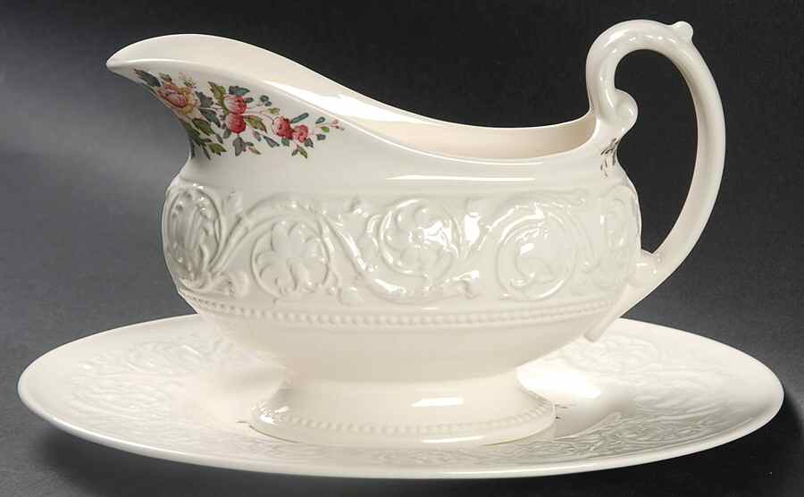 Swansea Gravy Boat & Underplate by Wedgwood-1