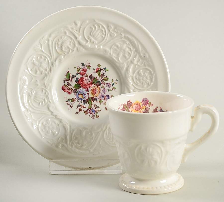 Swansea Footed Demitasse Cup & Saucer Set by Wedgwood-1