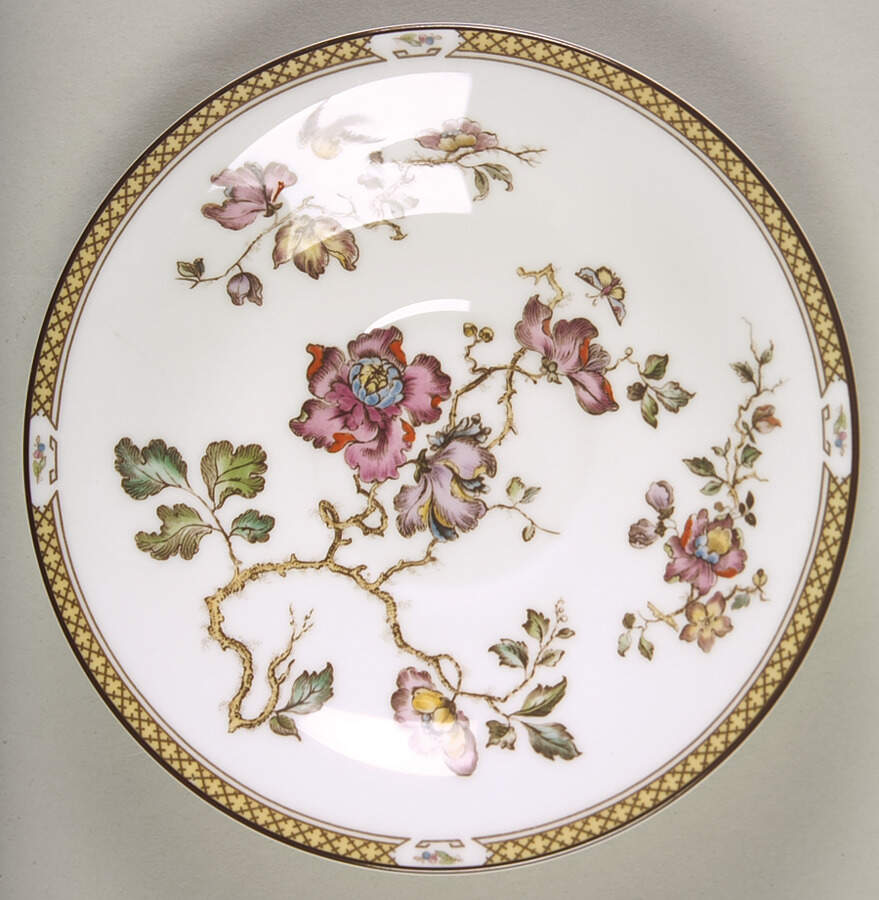 Swallow (Yellow Brown Trim) Saucer by Wedgwood-1