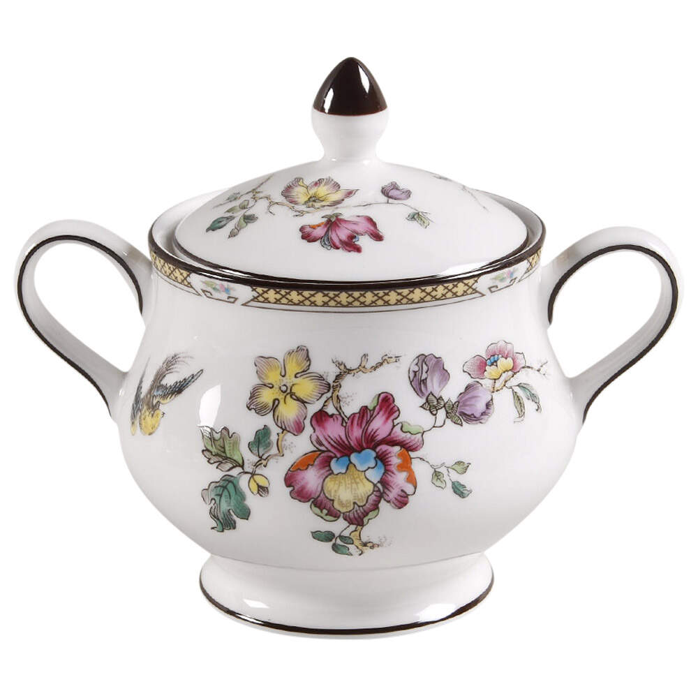 Swallow (Yellow Brown Trim) Sugar Bowl & Lid by Wedgwood-1