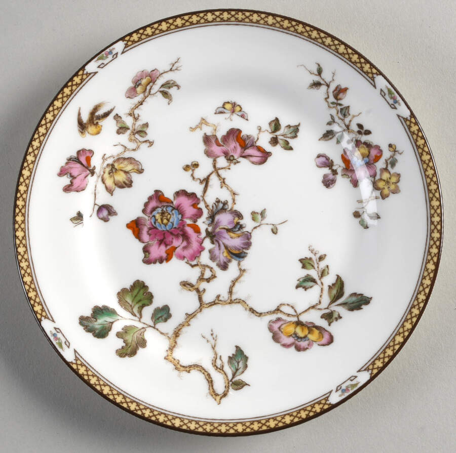 Swallow (Yellow Brown Trim) Bread & Butter Plate by Wedgwood-1