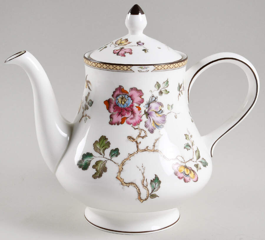 Swallow (Yellow Brown Trim) Teapot & Lid by Wedgwood-1