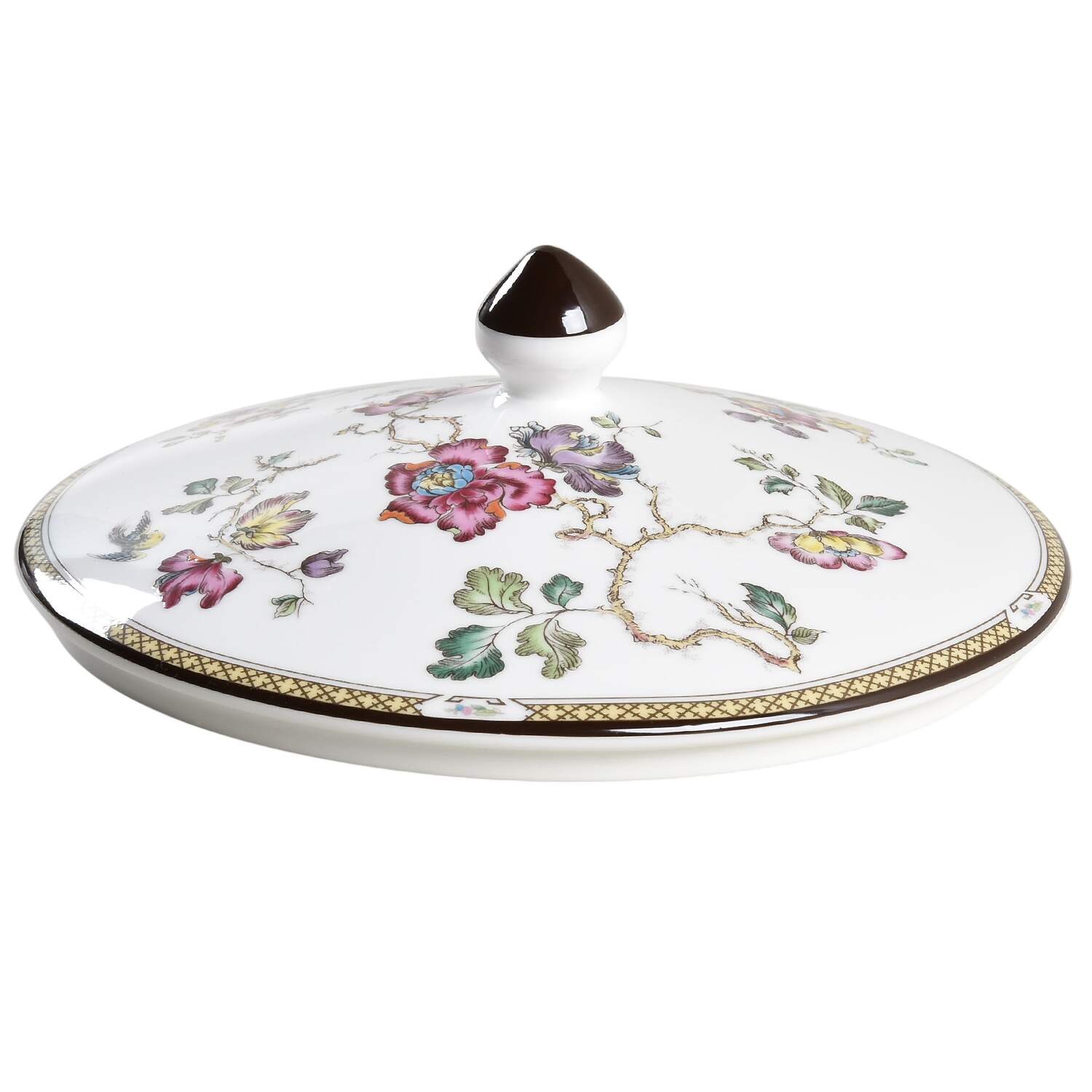 Swallow (Yellow Brown Trim) Lid for Round Vegetable by Wedgwood-1