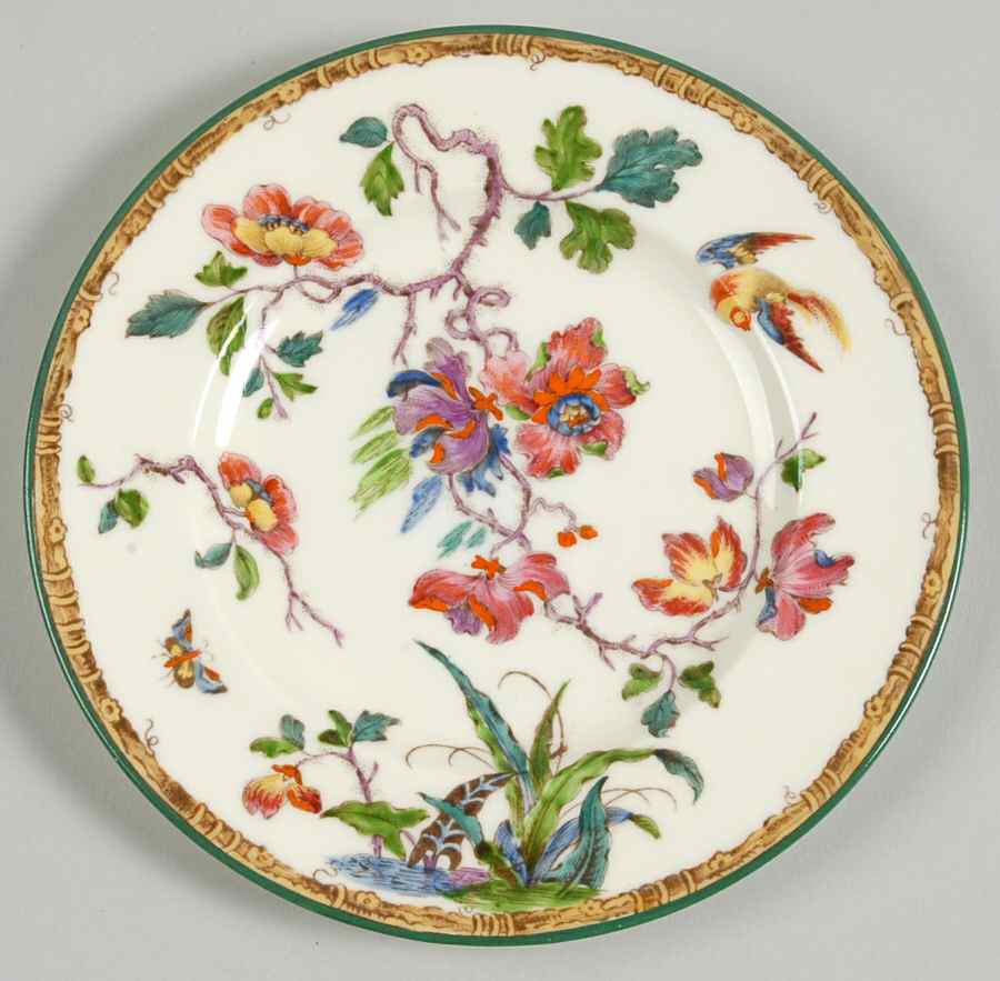 Swallow (Green Trim) Bread & Butter Plate by Wedgwood-1
