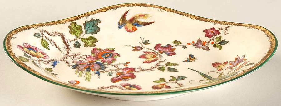 Swallow (Green Trim) Underplate for Gravy Boat by Wedgwood-1
