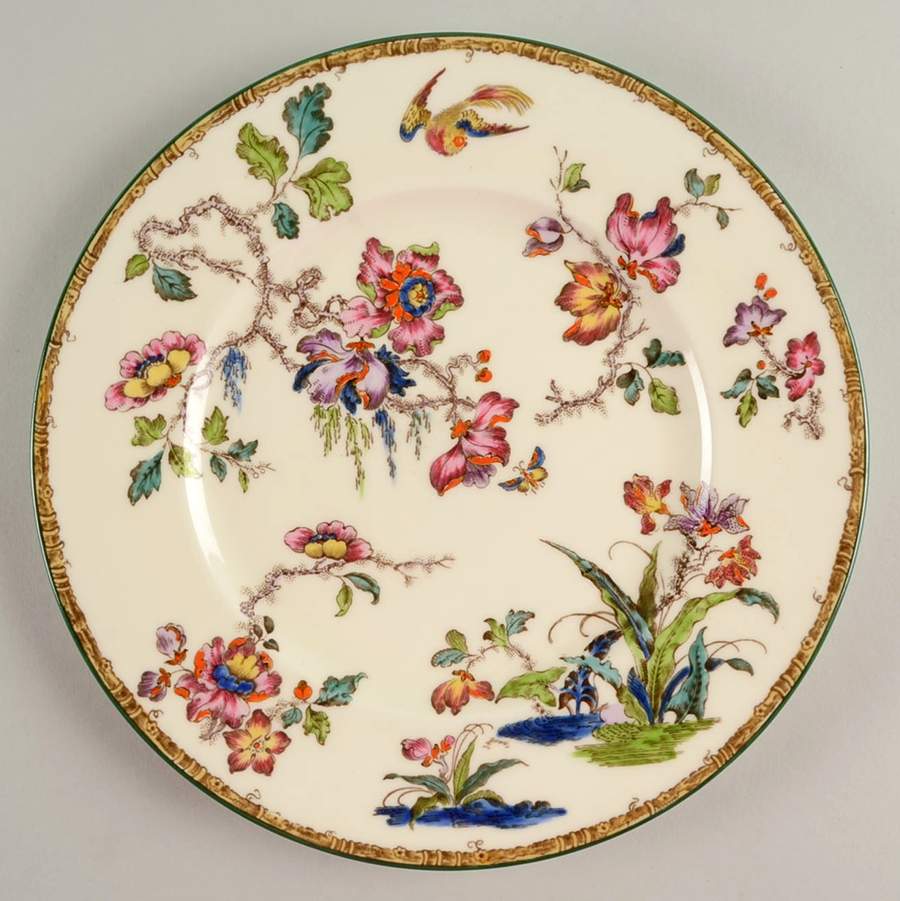 Swallow (Green Trim) Luncheon Plate by Wedgwood-1