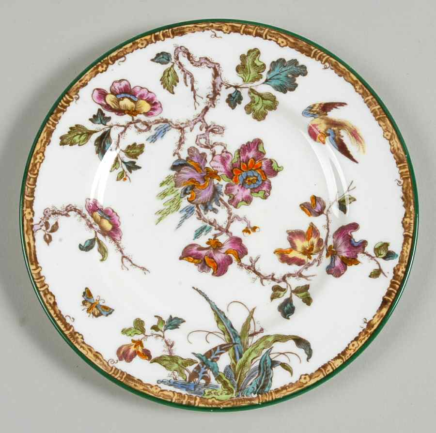 Swallow (Green Trim) Bread & Butter Plate by Wedgwood-1