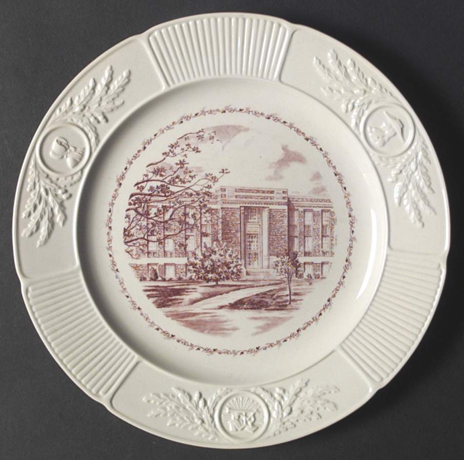 Swarthmore College Pink Dinner Plate by Wedgwood-1