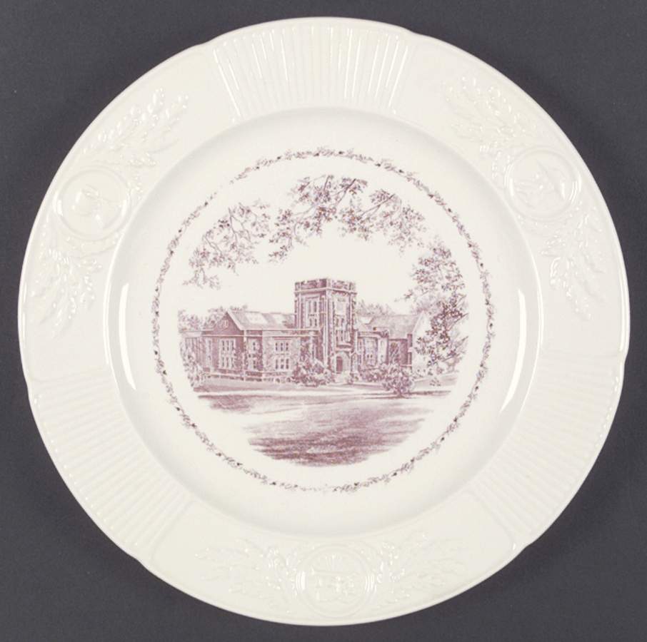 Swarthmore College Pink Dinner Plate by Wedgwood-1