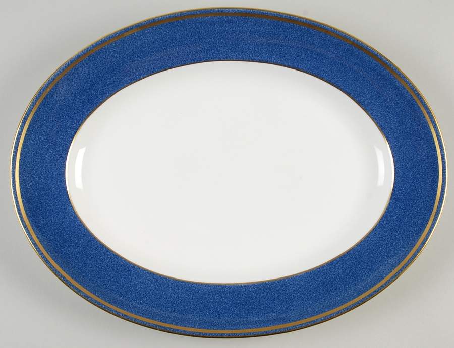 Swinburne Blue 13" Oval Serving Platter by Wedgwood-1