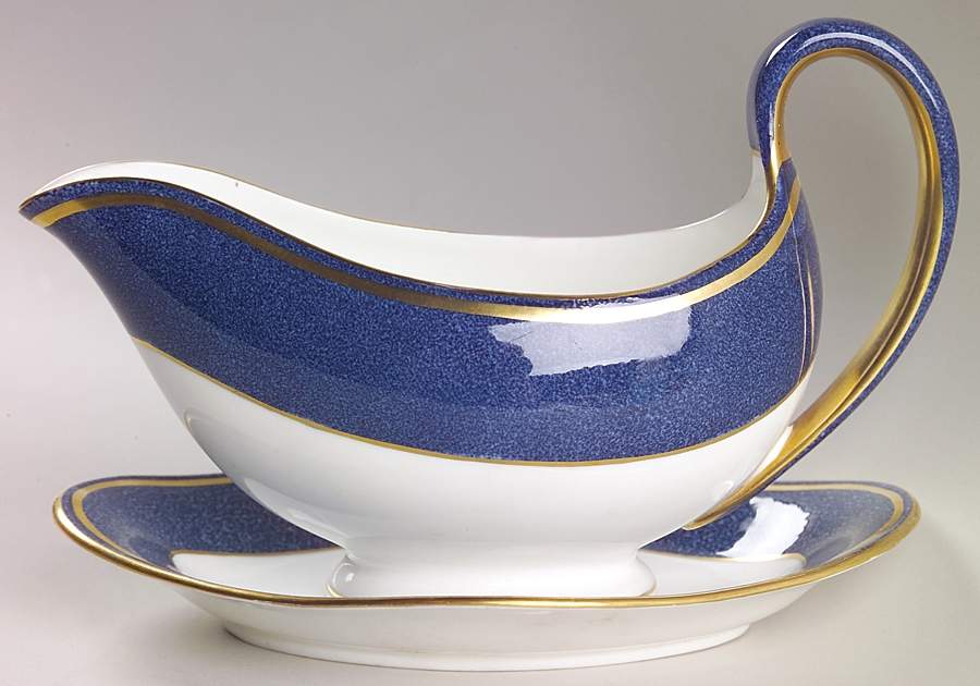 Swinburne Blue Gravy Boat & Underplate by Wedgwood-1