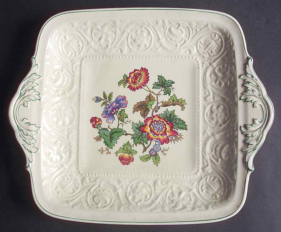 Tapestry Square Handled Cake Plate by Wedgwood-1