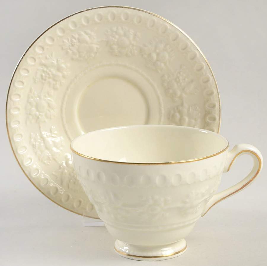 Thebian Footed Cup & Saucer Set by Wedgwood-1