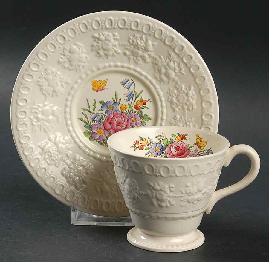 Tintern Footed Demitasse Cup & Saucer Set by Wedgwood-1