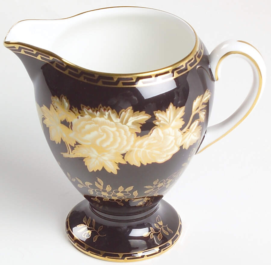 Tonquin Black Globe Shape Creamer by Wedgwood-1