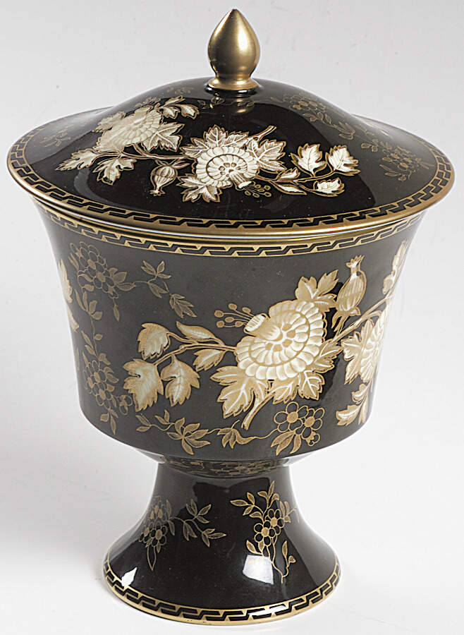 Tonquin Black Candy Jar & Lid by Wedgwood-1