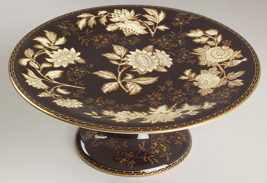 Tonquin Black 9" Diameter Pedestal Cake Stand by Wedgwood-1