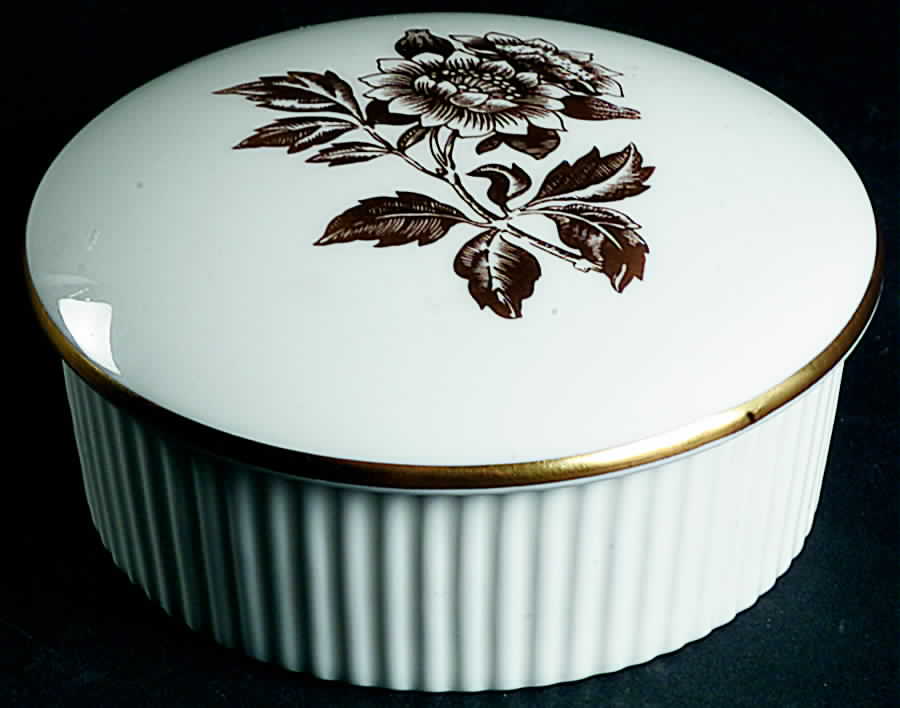Tonquin Gold Round Box No Lid by Wedgwood-1