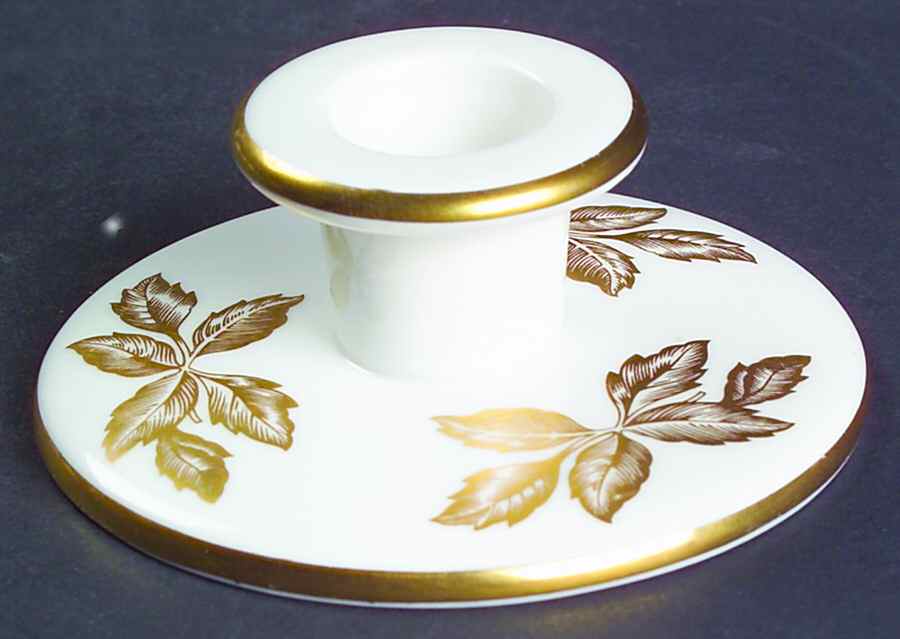 Tonquin Gold Single Light Candlestick by Wedgwood-1
