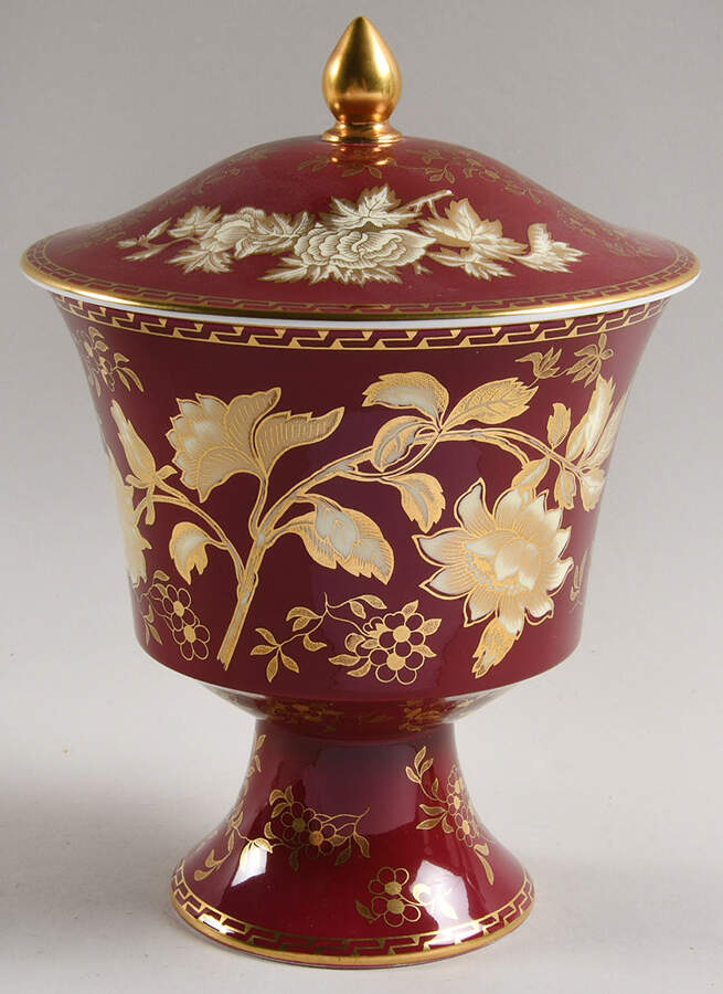 Tonquin Ruby Candy Jar & Lid by Wedgwood-1