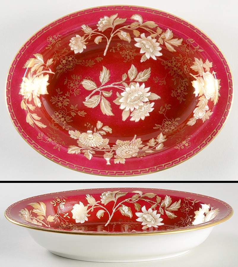 Tonquin Ruby 9" Oval Vegetable Bowl by Wedgwood-1