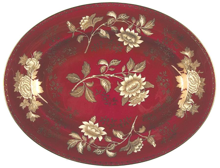 Tonquin Ruby 13" Oval Serving Platter by Wedgwood-1