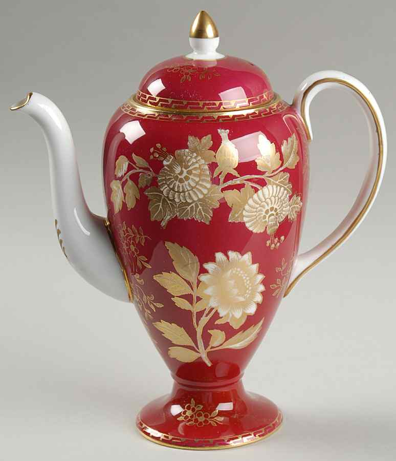 Tonquin Ruby Mini Coffee Pot & Lid by Wedgwood-1