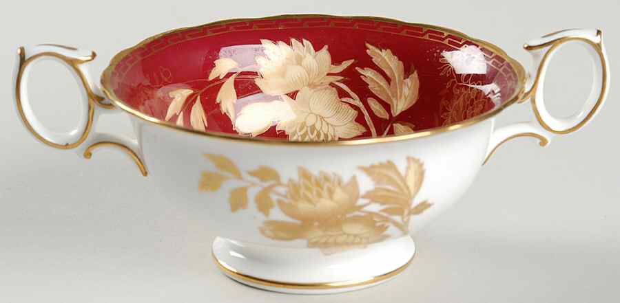 Tonquin Ruby Footed Cream Soup Bowl by Wedgwood-1