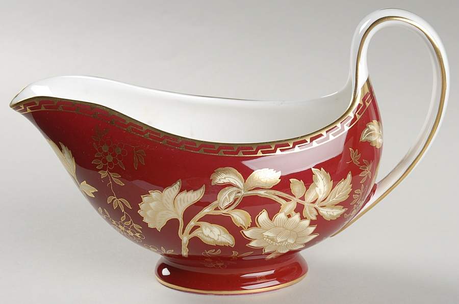 Tonquin Ruby Gravy Boat by Wedgwood-1
