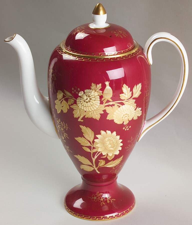 Tonquin Ruby Coffee Pot & Lid by Wedgwood-1