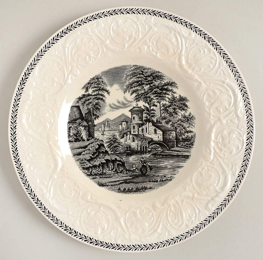 Torbay Black Salad Plate by Wedgwood-1