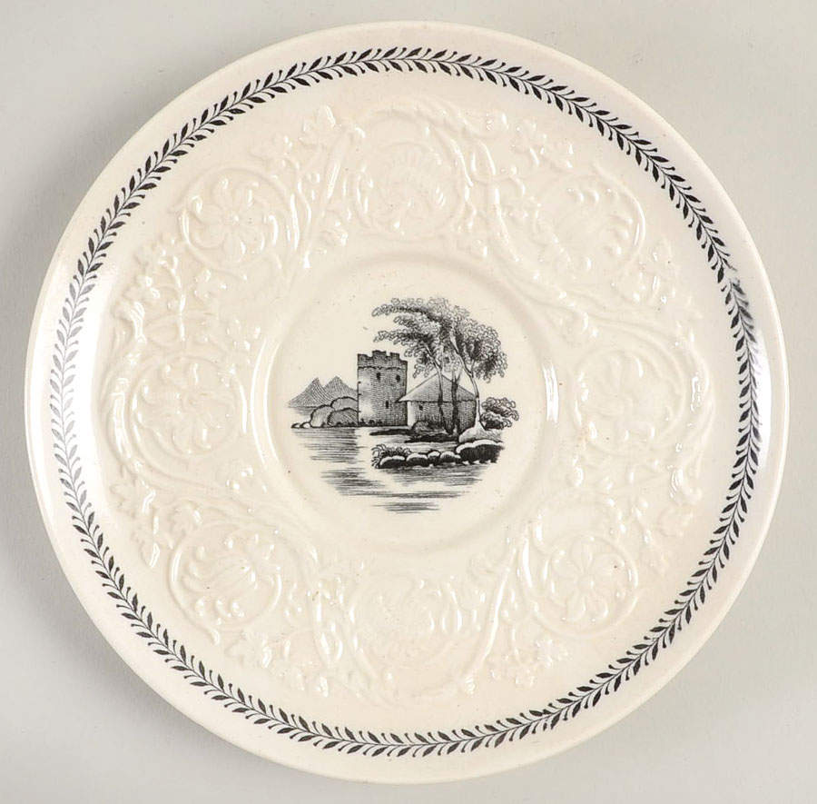 Torbay Black Saucer for Footed Cup by Wedgwood-1