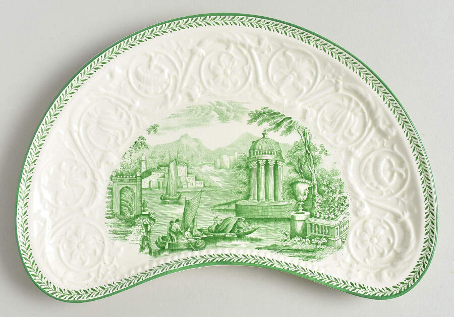 Torbay Green Crescent Salad Plate by Wedgwood-1