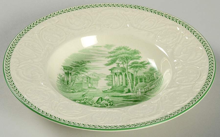 Torbay Green Rim Soup Bowl by Wedgwood-1