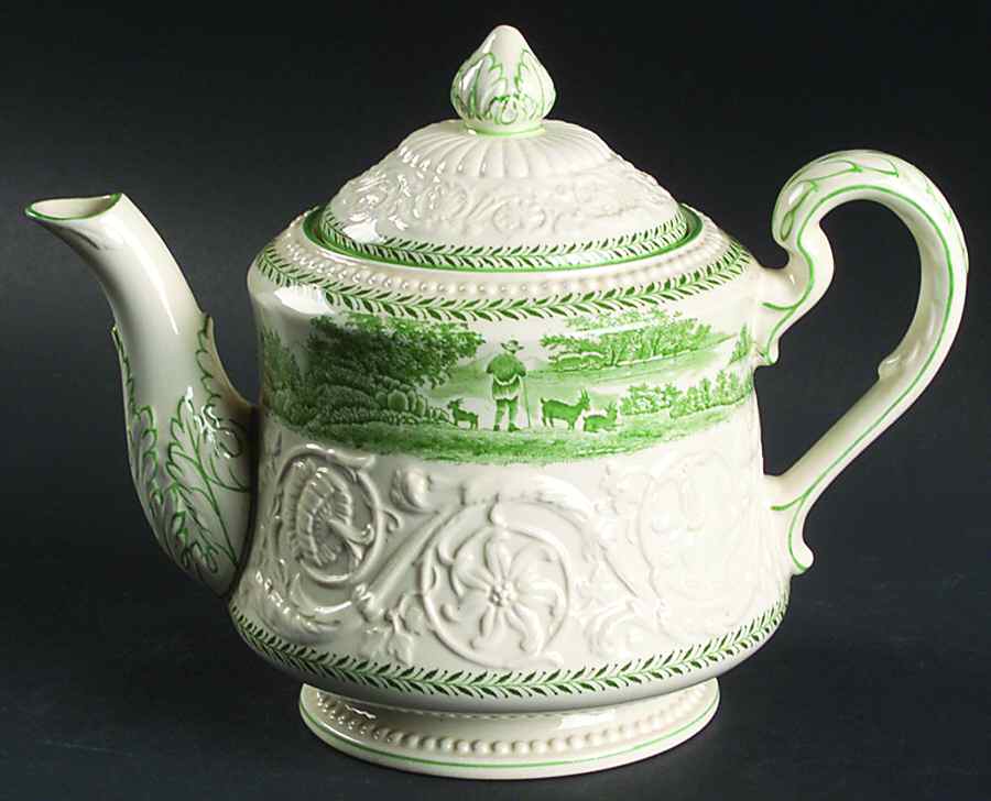 Torbay Green Mini Teapot & Lid by Wedgwood-1