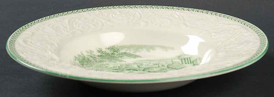 Torbay Green Rim Soup Bowl by Wedgwood-1