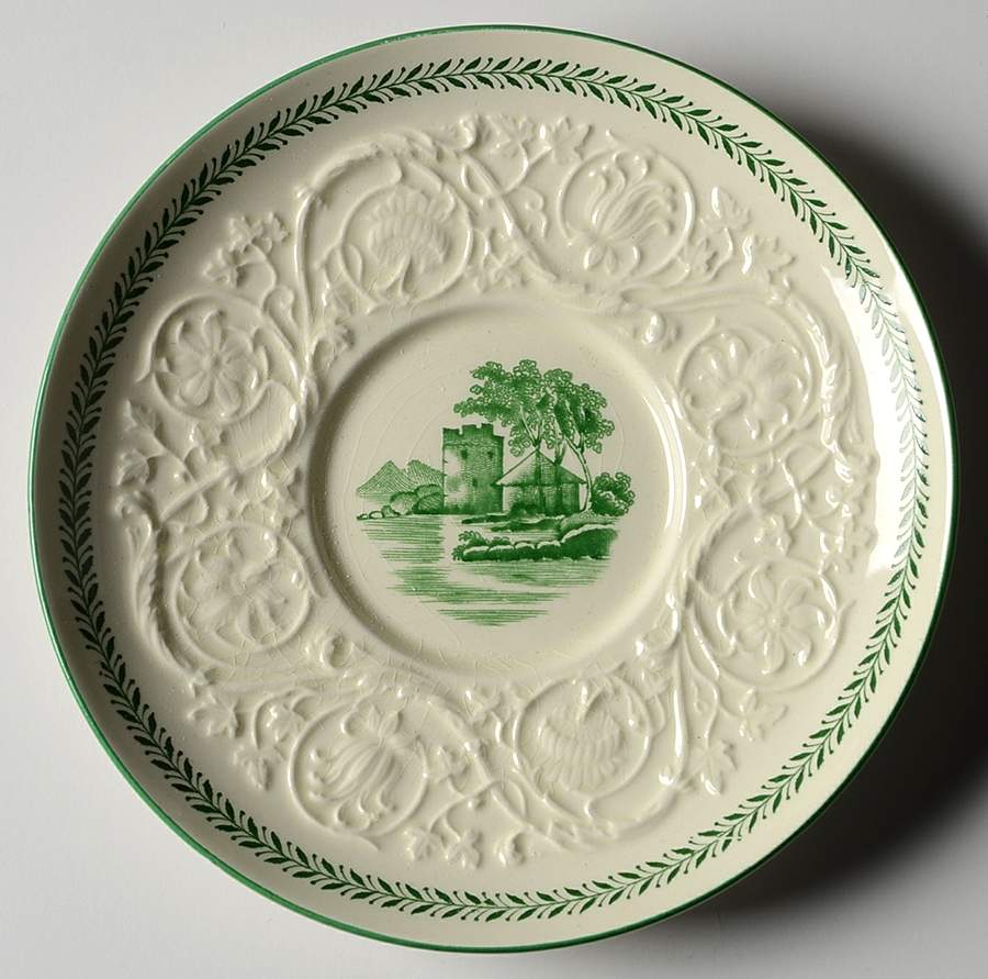 Torbay Green Saucer for Footed Cup by Wedgwood-1