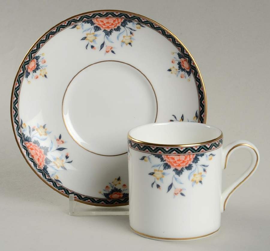 Touraine Flat Demitasse Cup & Saucer Set by Wedgwood-1