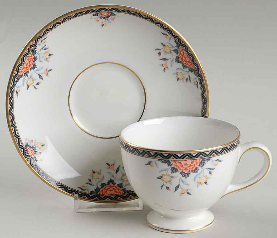 Touraine Footed Cup & Saucer Set by Wedgwood-1