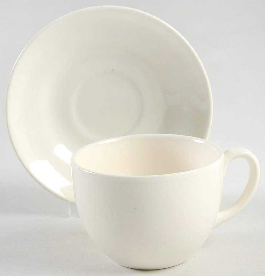 Traditional (Plain) Breakfast Cup & Saucer Set by Wedgwood-1