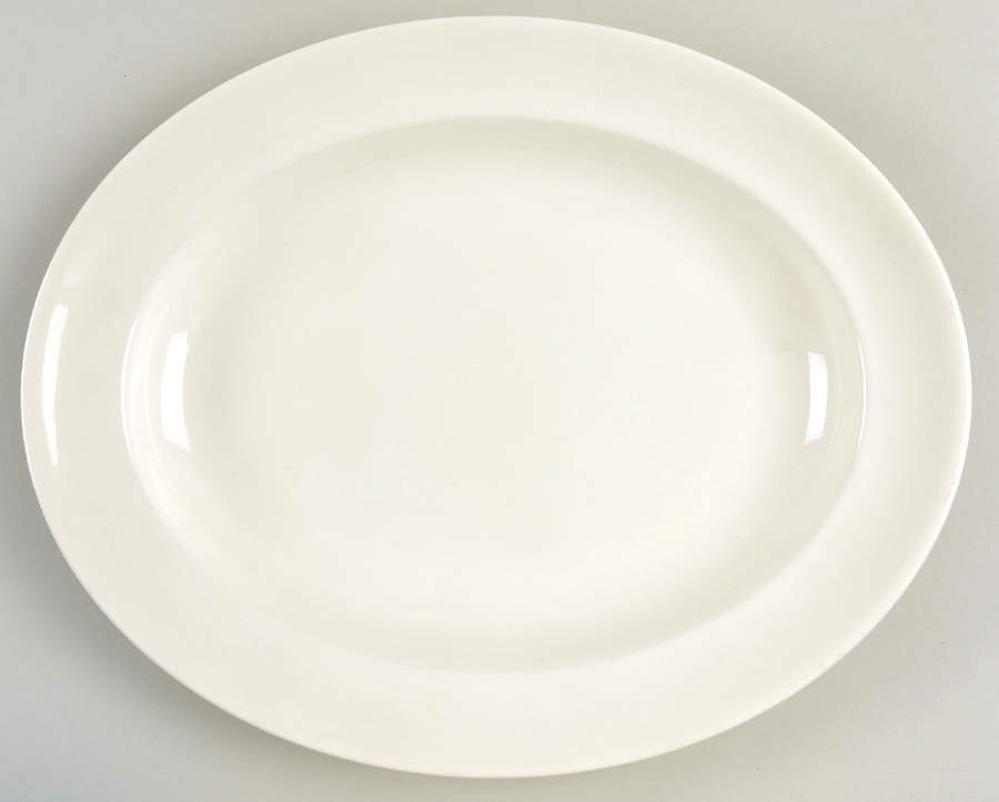 Traditional (Plain) 12" Oval Serving Platter by Wedgwood-1