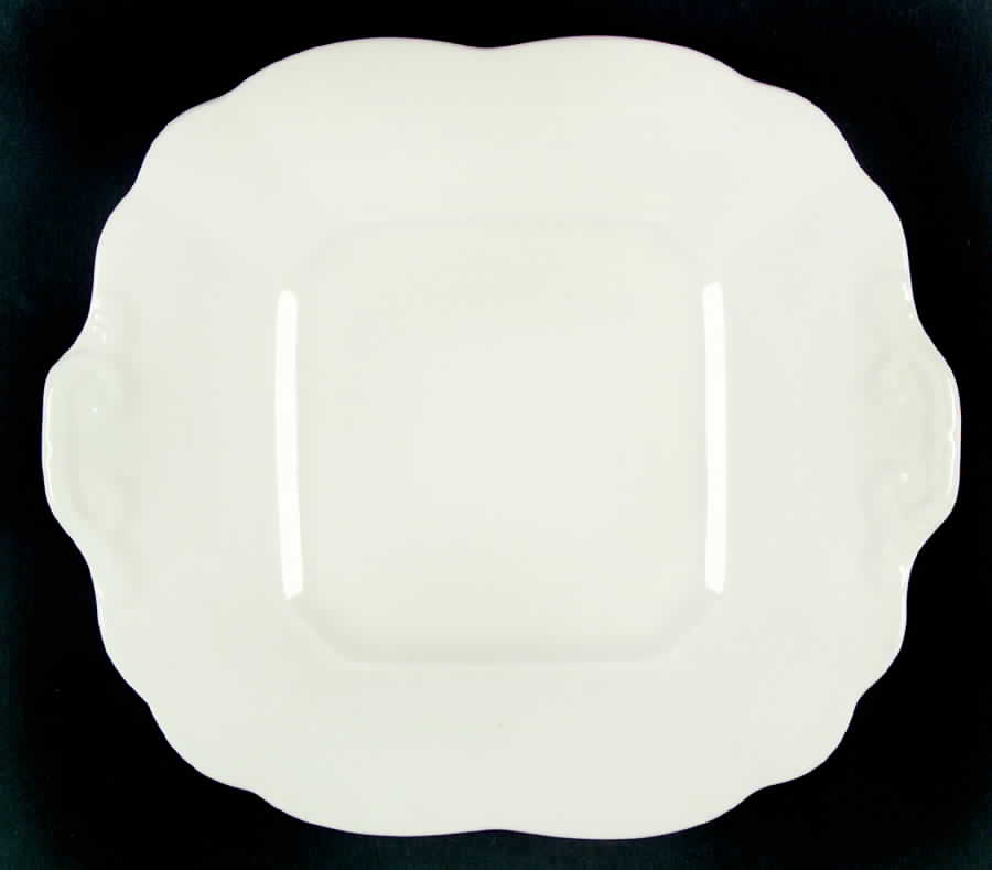 Traditional (Plain) Square Handled Cake Plate by Wedgwood-1